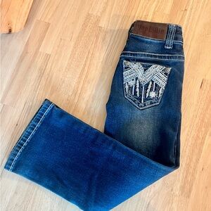 Girls May Lillie Boot Cut Western Blue Jeans